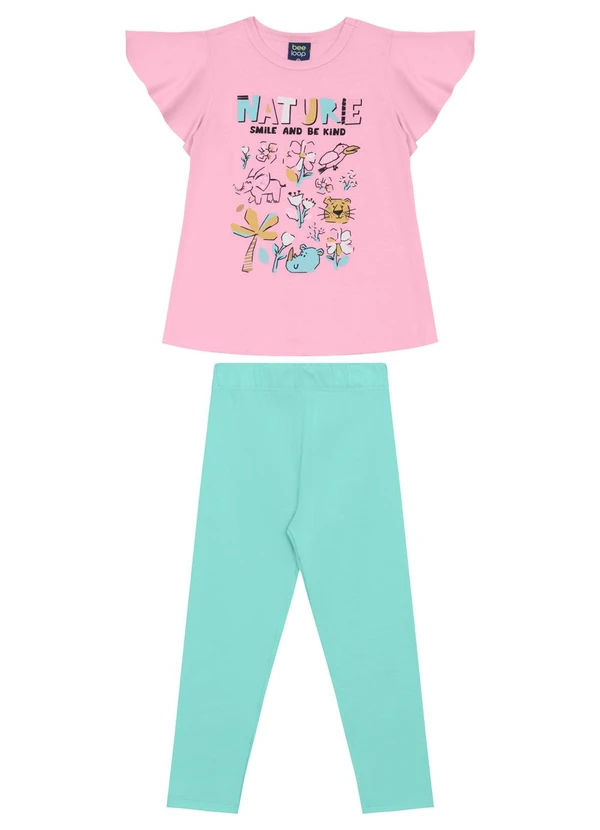 Bee Loop - Conjunto Blusa e Calça Legging Bee Loop Rosa