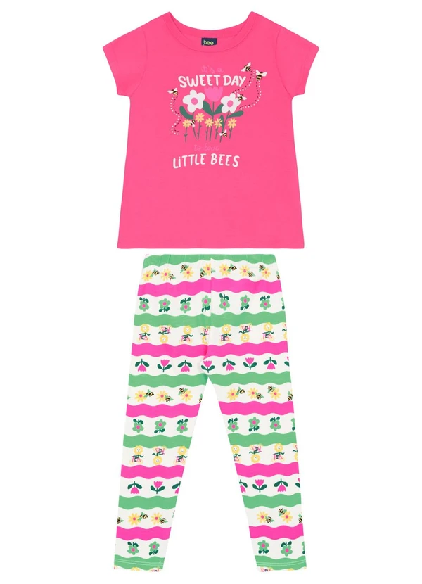 Bee Loop - Conjunto Blusa e Calça Legging Bee Loop Rosa