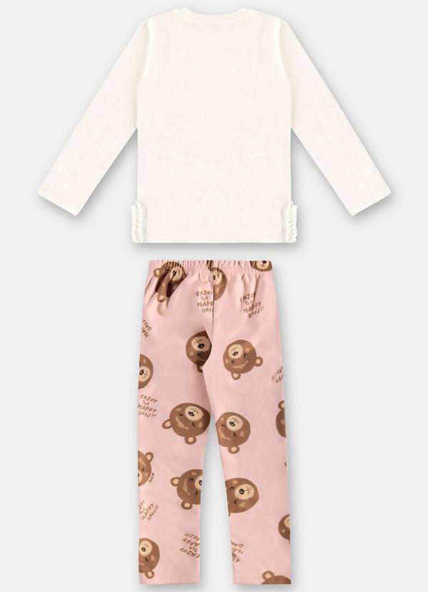 Up Baby - Conjunto Blusa e Calça Legging Bege 3