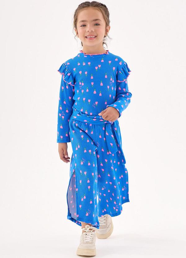 Up Baby - Conjunto Blusa e Calça Menina Azul