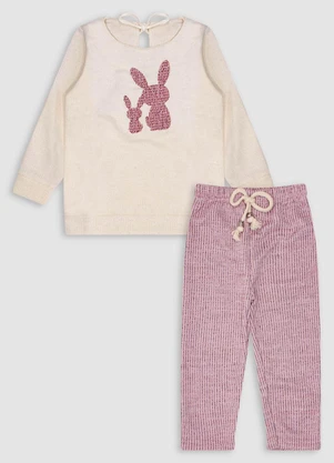 Turminha - Conjunto Blusa e Calça Menina Vermelho - TURMINHA