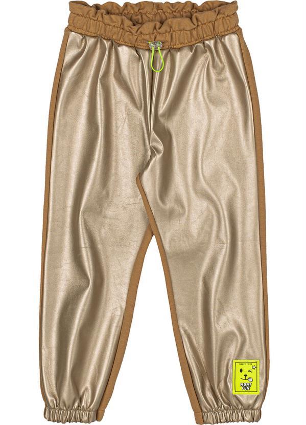 Momi - Conjunto Blusa e Calça Off White e Dourada 3