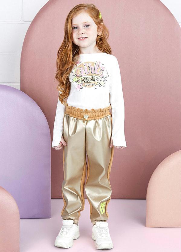 Momi - Conjunto Blusa e Calça Off White