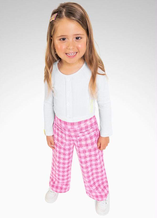 Playground - Conjunto Blusa e Calca Wide Leg Rosa