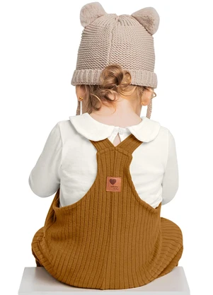 Quimby - Conjunto Blusa e Jardineira Bege - QUIMBY