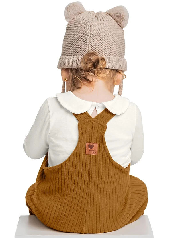 Quimby - Conjunto Blusa e Jardineira Bege 2