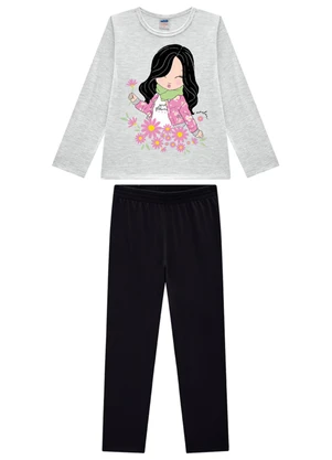 Marlan - Conjunto Blusa e Legging Coton Advance Cinza - MARLAN