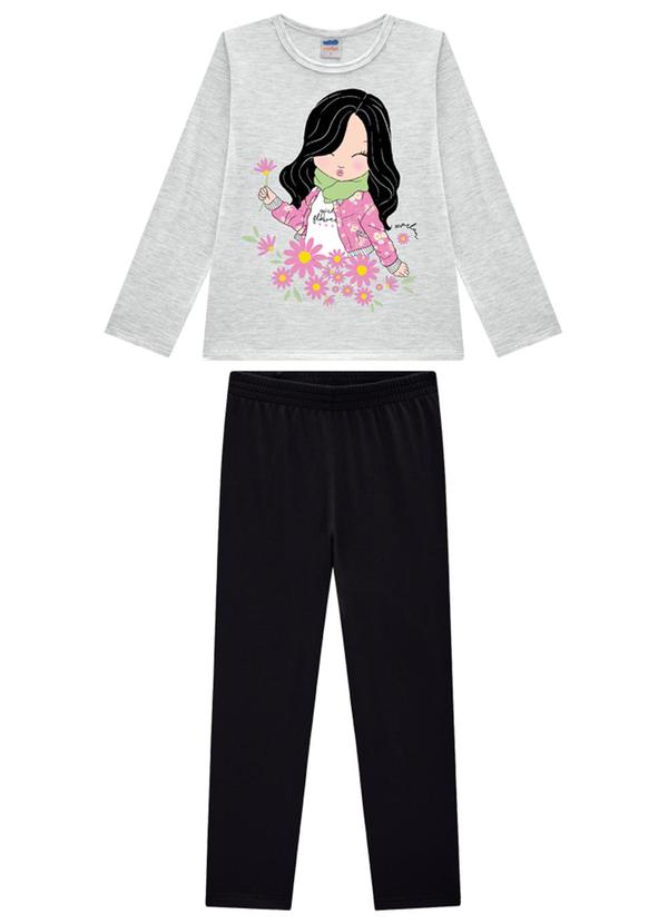 Marlan - Conjunto Blusa e Legging Coton Advance Cinza 1