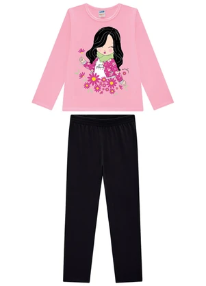 Marlan - Conjunto Blusa e Legging Coton Advance Rosa - MARLAN