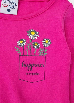 Turminha - Conjunto Blusa e Legging Cotton Rosa - TURMINHA