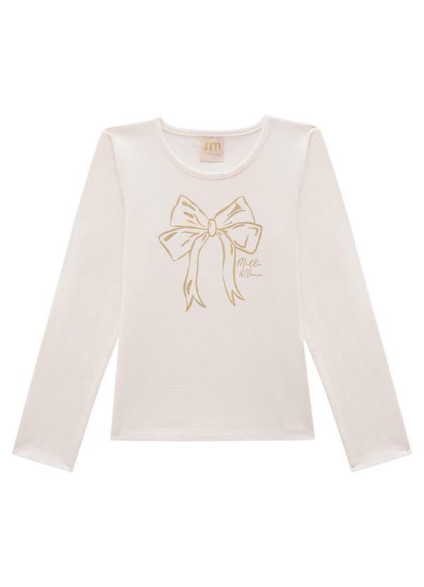 Milli e Nina - Conjunto Blusa e Legging em Tweed Luxo Bege 3