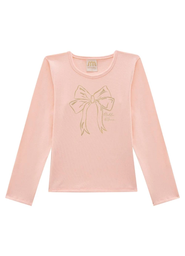 Milli e Nina - Conjunto Blusa e Legging em Tweed Luxo Rosa 2