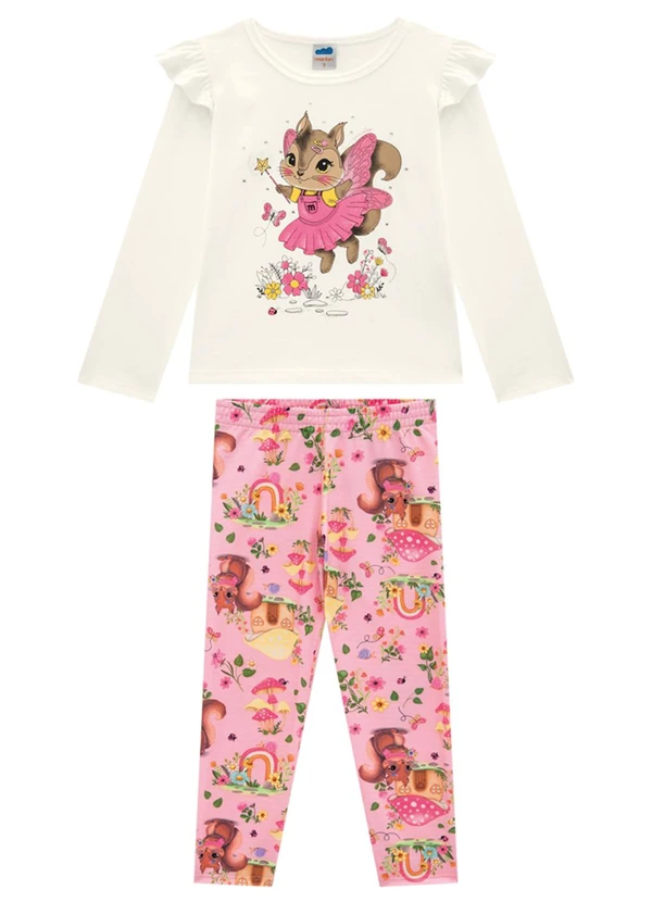 Marlan - Conjunto Blusa e Legging Encantado Bege 2