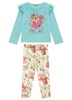 Marlan - Conjunto Blusa e Legging Encantado Verde - MARLAN