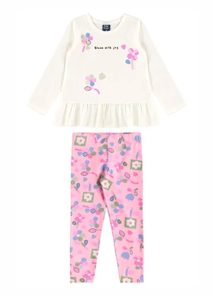 Bee Loop - Conjunto Blusa e Legging Floral Branco - BEE LOOP