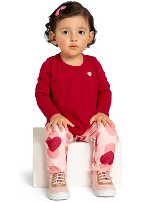 Marlan - Conjunto Blusa e Legging Heart Vermelho - MARLAN