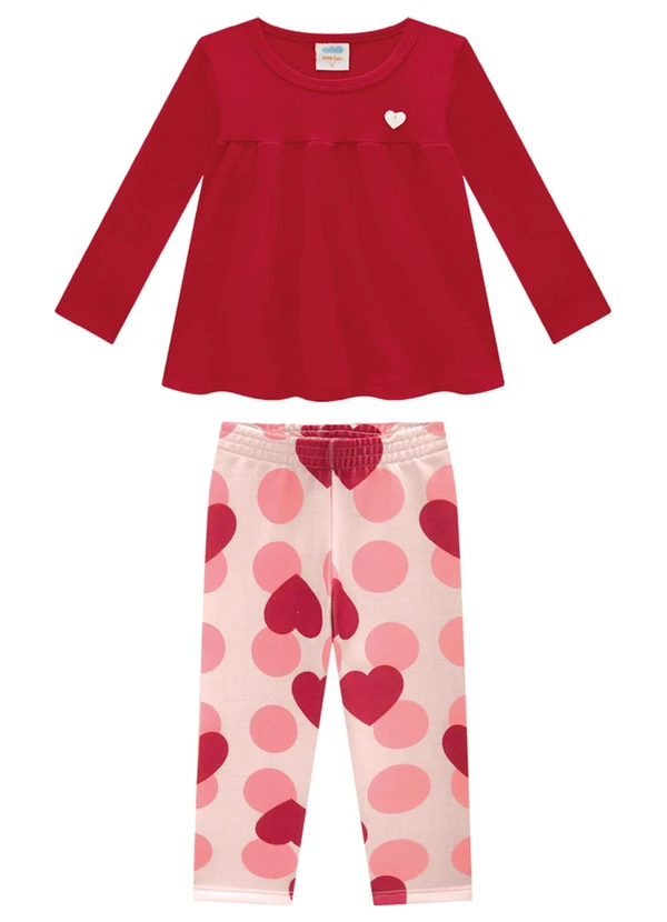 Marlan - Conjunto Blusa e Legging Heart Vermelho 2