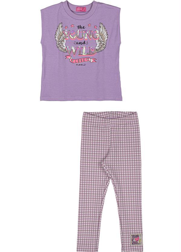 Momi - Conjunto Blusa e Legging Lilás