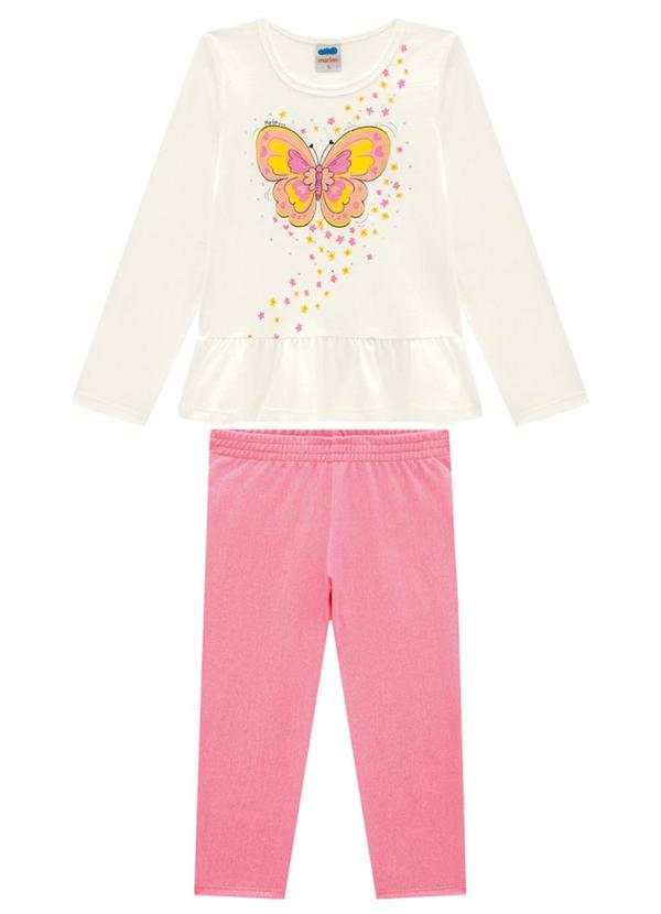 Marlan - Conjunto Blusa e Legging Molecotton Bege