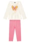 Marlan - Conjunto Blusa e Legging Molecotton Rosa - variação: Bege