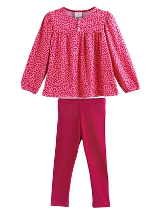 Soft Bonni - Conjunto Blusa e Legging Onça Cereja - SOFT BONNI
