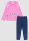 Turminha - Conjunto Blusa e Legging Strass Rosa - variação: Rosa