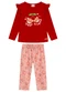 Duduka - Conjunto Infantil Blusa e Legging Suplex Rosa  - variação: Vermelho