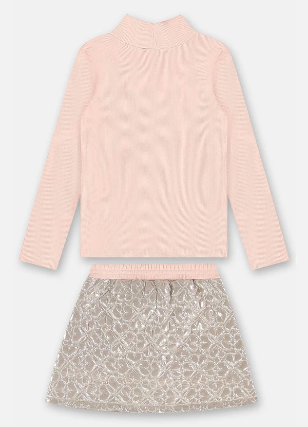 Up Baby - Conjunto Blusa e Saia Menina Rosa 3