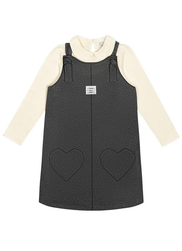 Abrange - Conjunto Blusa e Salopete Coração Natural