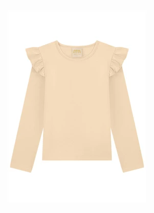 Milli e Nina - Conjunto Blusa e Salopete em Cotelê Amarelo - MILLI E NINA