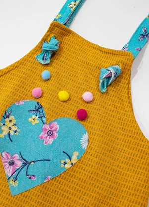 Turminha - Conjunto Blusa e Salopete Moletom Amarelo - TURMINHA