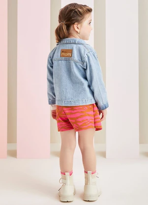 Momi - Conjunto Blusa e Short Saia Tigre Off White - MOMI