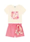 Marlan - Conjunto Blusa e Shorts em Cotton Bege - variação: Bege
