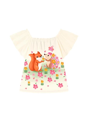 Marlan - Conjunto Blusa e Shorts em Moletinho Bege - MARLAN