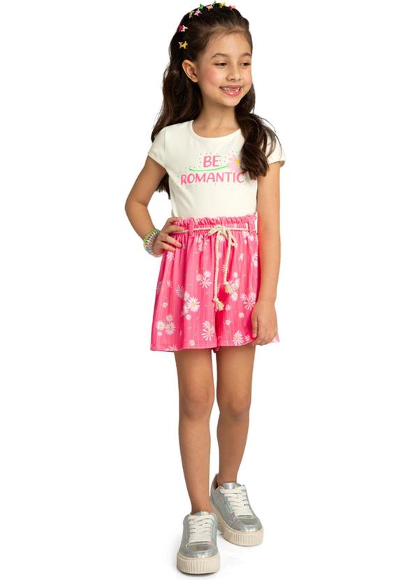 Marlan - Conjunto Blusa e Shorts Maxi Romantic Day Bege