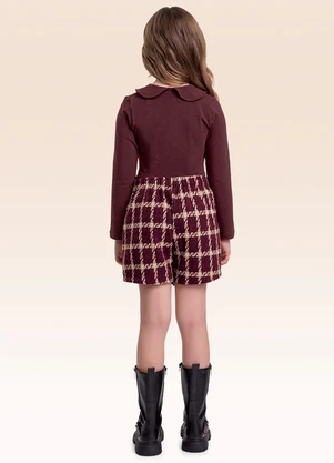 Fakini Kids - Conjunto Blusa e Shorts Saia Vermelho - FAKINI KIDS