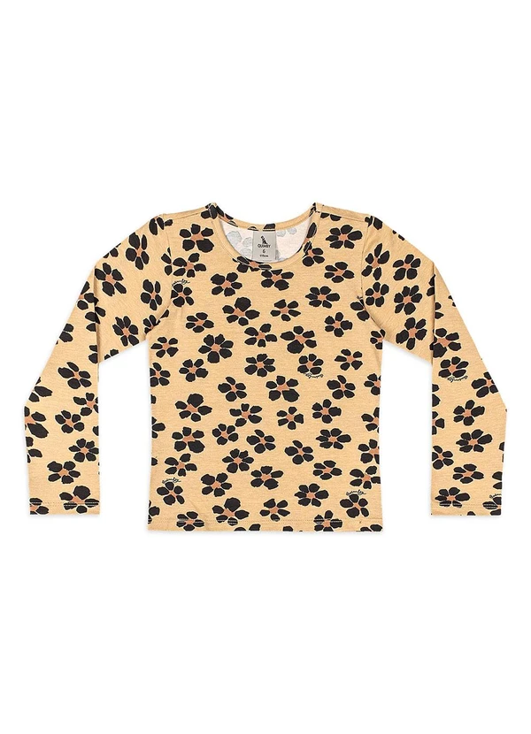 Quimby - Conjunto Blusa Floral e Salopete Preto 3