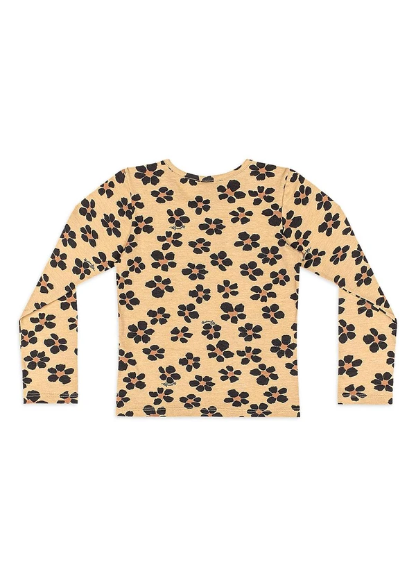 Quimby - Conjunto Blusa Floral e Salopete Preto 4