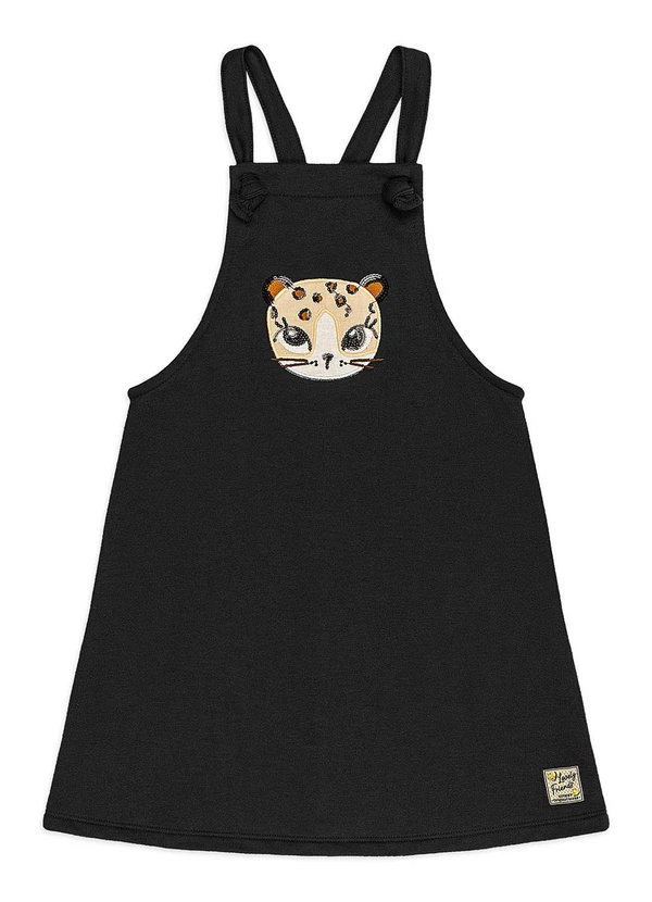 Quimby - Conjunto Blusa Floral e Salopete Preto 5