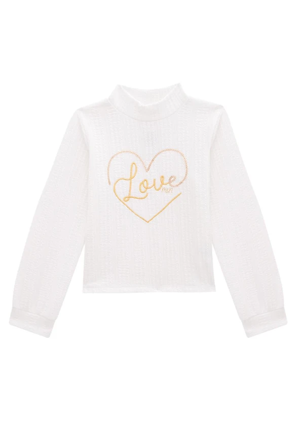 Milli e Nina - Conjunto Blusa Jacquard e Legging Bege 2