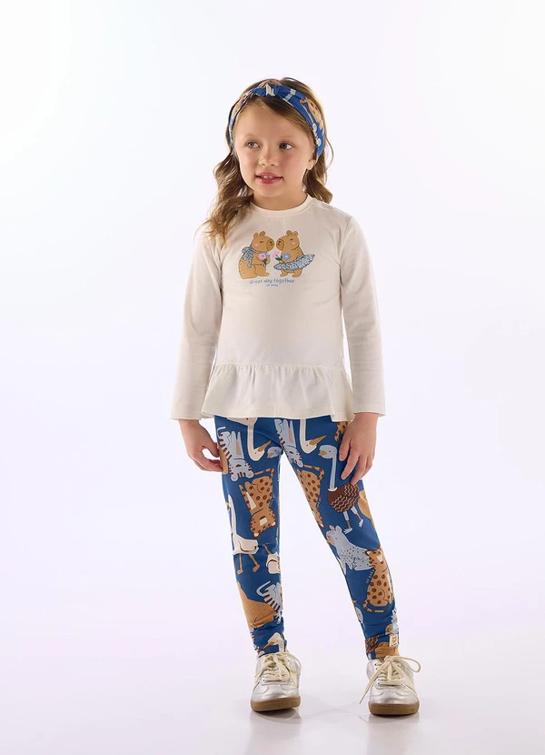 Up Baby - Conjunto Blusa Legging Branco
