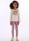 Quimby - Conjunto Blusa Legging Floral Branco - variação:  