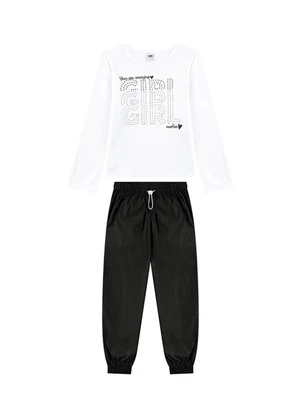 Marlan - Conjunto Blusa Manga Longa e Calça Branco - MARLAN