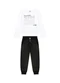 Marlan - Conjunto Blusa Manga Longa e Calça Bege - variação: Branco
