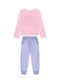 Marlan - Conjunto Blusa Manga Longa e Calça Bege - variação: Rosa