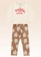 Fakini Kids - Conjunto Blusa Manga Longa e Legging Bege - variação: Bege