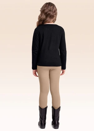 Fakini Kids - Conjunto Blusa Manga Longa e Legging Preto - FAKINI KIDS