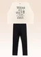 Fakini Kids - Conjunto Blusa Manga Longa e Legging Marrom - variação: Preto