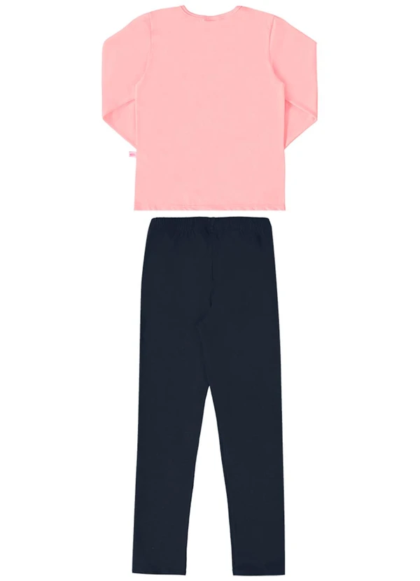 Marlan - Conjunto Blusa Manga Longa e Legging Rosa 2