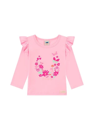 Marlan - Conjunto Blusa Manga Longa e Legging Rosa - MARLAN